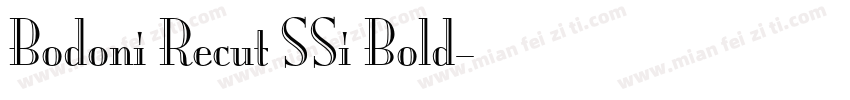 Bodoni Recut SSi Bold字体转换